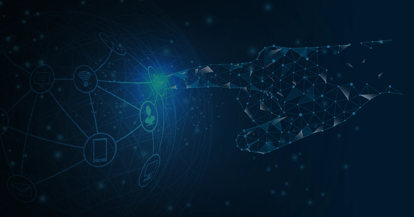 Grafica di sfondo della pagina contatti di Sentiero Dexlink